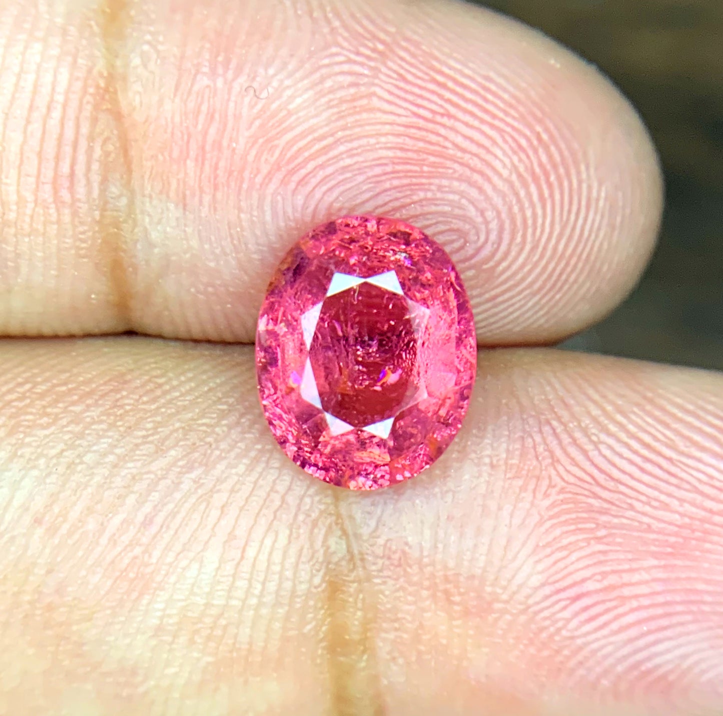 Oval Cut Rubelite Tourmaline Gemstone, Red Tourmaline, Loose Gemstone, Tourmaline Faceted Cut Stone, Tourmaline from Afghanistan - 2.60 CT