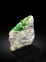 Lush Green Demantoid Garnet Crystals on Matrix, Garnet Specimen - 223 gram