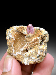 Imperial Pink Topaz on Matrix from Katlang Pakistan - 60 gram