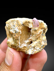 Imperial Pink Topaz on Matrix from Katlang Pakistan - 60 gram