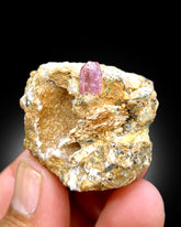 Imperial Pink Topaz on Matrix from Katlang Pakistan - 60 gram