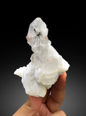 Orange Spessartine Garnet on Quartz and Feldspar Specimen from Pakistan - 244 gram