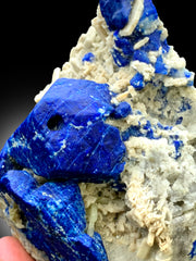 Ink Blue Color Lapis Lazuli on Matrix, Lapis Specimen from Badakhshan Afghanistan - 568 gram