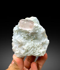 Natural Pink Morganite with Microlite Inclusion and Cleavelandite Albite from Afghanistan - 322 gram