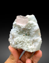 Natural Pink Morganite with Microlite Inclusion and Cleavelandite Albite from Afghanistan - 322 gram