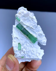Green Tourmaline Crystal on Matrix from Afghanistan - 33 gram