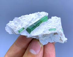 Green Tourmaline Crystal on Matrix from Afghanistan - 33 gram