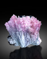 Cotton Candy Tourmaline Cluster on Quartz from Afghanistan - 101 gram