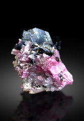 Cotton Candy Tourmaline Cluster with Quartz from Afghanistan - 33 gram