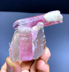 Pink Tourmaline Crystals on Quartz from Afghanistan - 70 gram