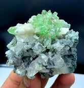 Green Color Apophyllite on Stilbite from Jalgaon, India - 141 gram
