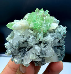 Green Color Apophyllite on Stilbite from Jalgaon, India - 141 gram