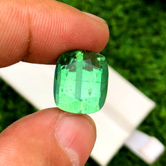 Cusshion Cut Mint Green Tourmaline Gemstone, Loose Gemstone, Tourmaline Ring, Gemstone Jewelry, Afghan Tourmaline - 12.10 CT