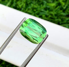 Cusshion Cut Mint Green Tourmaline Gemstone, Loose Gemstone, Tourmaline Ring, Gemstone Jewelry, Afghan Tourmaline - 7.45 CT