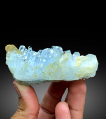 Sky Blue Color Aquamarine Cluster, Crystals Cluster, Aquamarine Specimen, Nagar Aquamarine, Aquamarine Gems - 178 gram