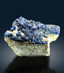 Rare Blue Afghanite on Matrix from Afghanistan - 760 gram