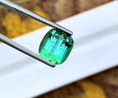 Cusshion Cut Blue Green Tourmaline Gemstone, Loose Gemstone, Tourmaline Ring, Gemstone Jewelry, Afghan Tourmaline - 6.65 CT
