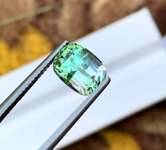 Cusshion Cut Blue Green Tourmaline Gemstone, Loose Gemstone, Tourmaline Ring, Gemstone Jewelry, Afghan Tourmaline - 4.25 CT