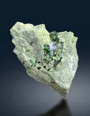 Lush Green Demantoid Garnet Crystals on Matrix Mineral Specimen - 275 gram
