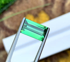 Emerald Shape Mint Green Tourmaline Gemstone, Loose Gemstone, Tourmaline Ring, Gemstone Jewelry - 3.60 CT