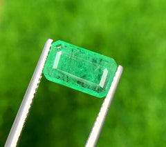 Emerald Shape Zambian Green Emerald Gemstone, Loose Gemstone, Emerald Faceted Cut Stone, Gemstone Jewelry - 2.79 CT