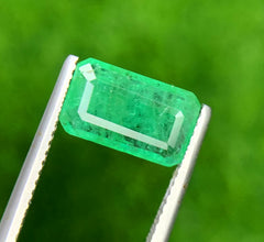 Emerald Shape Zambian Green Emerald Gemstone, Loose Gemstone, Emerald Faceted Cut Stone, Gemstone Jewelry - 2.79 CT