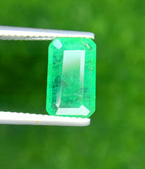 Emerald Shape Zambian Green Emerald Gemstone, Loose Gemstone, Emerald Faceted Cut Stone, Gemstone Jewelry - 2.79 CT