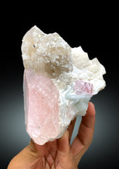 AquaMorganite with Smoky Quartz, Cleavelandite Albite and Feldspar, Bicolor Beryl, AquaMorganite from Afghanistan - 703 gram