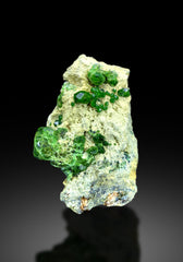Lush Green Demantoid Garnet Cluster on Matrix, Demantoid Garnet Crystals Specimen - 278 gram