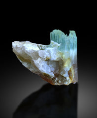 Bicolor Beryl, AquaMorganite Crystal, Morganite var Aquamarine on Matrix - 180 gram