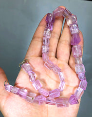 Pink Kunztite Necklace, Kunzite Beads, Kunzite Jewelry, Polished Kunzite, Kunzite Beads necklace