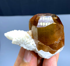 Golden Color Topaz on Albite from Pakistan - 91 gram