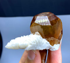 Golden Color Topaz on Albite from Pakistan - 91 gram