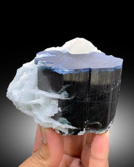 Blue Cap Tourmaline with Cleavelandite Albite and Quartz from Paprok Afghanistan - 487 gram