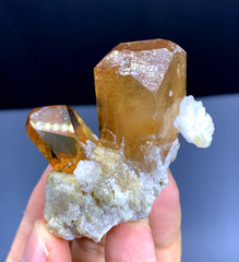Topaz Crystals with Albite from Skardu Pakistan - 62 gram