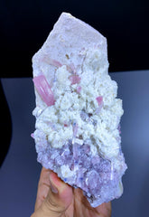 Natural Pink Tourmaline Cluster on Feldspar from Afghanistan - 604 gram