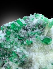 Lush Green Color Emerald Cluster on Matrix from swat Pakistan - 213 gram