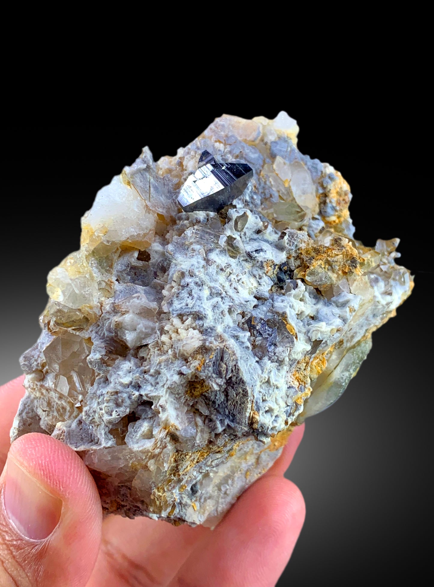 Natural Rare Anatase Crystals with Quartz, Anatase Specimen, Raw Mineral, Anatase from Baluchistan Pakistan - 237 gram