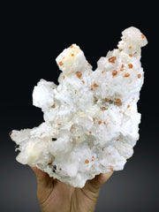 Orange Color Spessartine Garnet with Quartz Schorl on Feldspar from Pakistan - 1935 gram