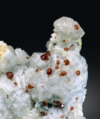 Orange Color Spessartine Garnet with Quartz Schorl on Feldspar from Pakistan - 1935 gram