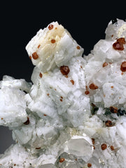 Orange Color Spessartine Garnet with Quartz Schorl on Feldspar from Pakistan - 1935 gram