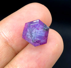 Rare Pink Kashmir Sapphire Trapiche Slice - 10.60 Carats, 12*11*06 mm