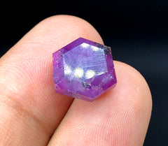 Rare Pink Kashmir Sapphire Trapiche Slice - 10.60 Carats, 12*11*06 mm