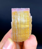 Pink Cap Orange Color Tourmaline Crystal from Paprok Afghanistan - 36 gram