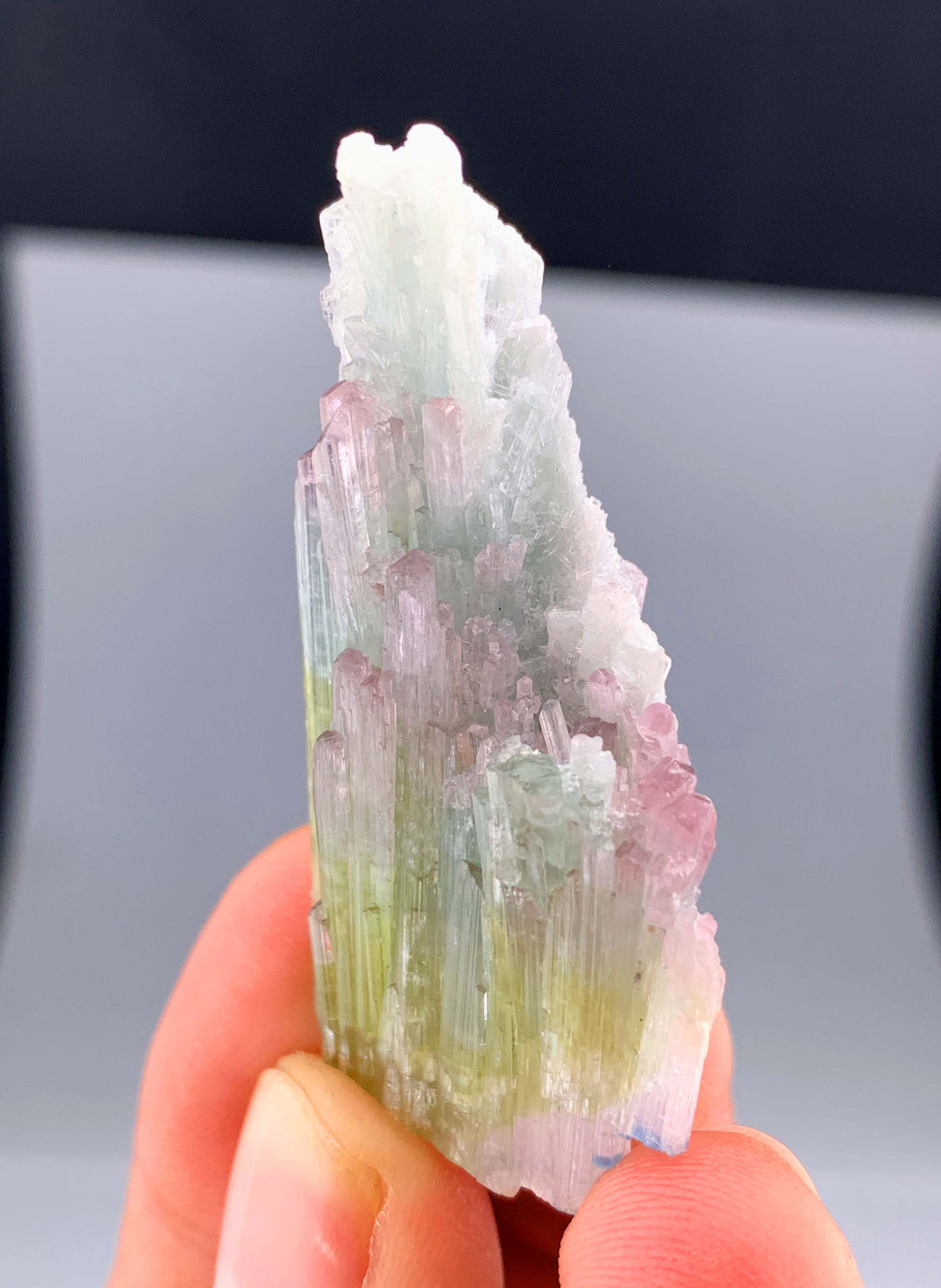Bi-color Tourmaline Crystal Cluster From Afghanistan - 14 Grams