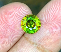 Round Cut Sphene Gemstone, Sphene cut stone, Fire Sphene, Titanite Sphene Gemstone, Sphene Jewellery, Engagement Ring - 1.20 CT