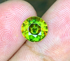Round Cut Sphene Gemstone, Sphene cut stone, Fire Sphene, Titanite Sphene Gemstone, Sphene Jewellery, Engagement Ring - 1.20 CT