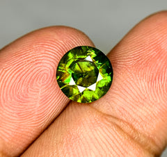 Round Cut Sphene Gemstone, Sphene cut stone, Fire Sphene, Titanite Sphene Gemstone, Sphene Jewellery, Engagement Ring - 1.95 CT