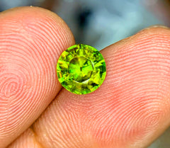 Round Cut Sphene Gemstone, Sphene Faceted cut stone, Fire Sphene, Titanite Sphene Gemstone, Sphene Jewellery, Engagement Ring - 1.05 CT