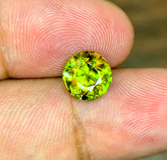 Round Cut Sphene Gemstone, Sphene Faceted cut stone, Fire Sphene, Titanite Sphene Gemstone, Sphene Jewellery, Engagement Ring - 1.80 CT